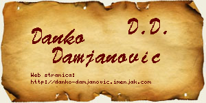 Danko Damjanović vizit kartica